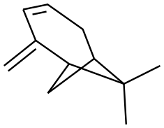 7,7-DIMETHYL-2-METHYLENEBICYCLO[4.1.1]OCT-3-ENE Struktur