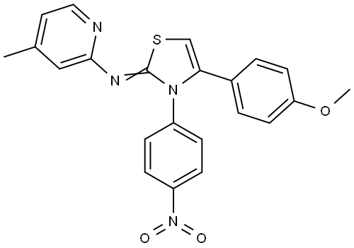 N-(4-(4-METHOXYPHENYL)-3-(4-NITROPHENYL)-1,3-THIAZOL-2(3H)-YLIDENE)-4-METHYL-2-PYRIDINAMINE Struktur