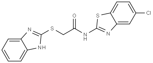 2-(1H-BENZIMIDAZOL-2-YLSULFANYL)-N-(5-CHLORO-1,3-BENZOTHIAZOL-2-YL)ACETAMIDE Struktur