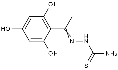 1-(2,4,6-TRIHYDROXYPHENYL)ETHANONE THIOSEMICARBAZONE Struktur