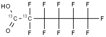 13C2-PFHxA (50μg/mL in Methanol) Struktur