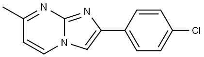 2-(4-CHLOROPHENYL)-7-METHYLIMIDAZO[1,2-A]PYRIMIDINE Struktur