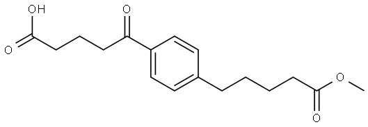 5-(4-(4-METHOXYCARBONYL-BUTYL)-PHENYL)-5-OXO-PENTANOIC ACID Struktur