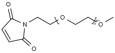 MONO-METHYL POLYETHYLENE GLYCOL 5'000 2-MALEIMIDOETHYL ETHER Struktur