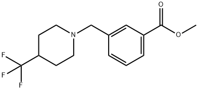 methyl 3-{[4-(trifluoromethyl)piperidino]methyl}benzenecarboxylate Struktur