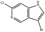 3-溴-6-氯-1H-吡咯[3,2-C]吡啶 結(jié)構(gòu)式