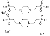 PIPES sesquisodium salt Structure