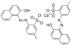 calcium 2-[(2-hydroxy-1-naphthyl)azo]-5-methylbenzenesulphonate  Struktur