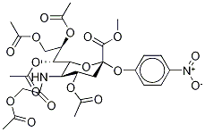 2-O-(p-Nitrophenyl)-4,7,8,9-tetra-O-acetyl-α-D-N-acetylglycolylneuraminic Acid Methyl Ester Struktur