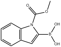 2-Borono-1H-indol-1-carboxylic acid 1-Methyl ester Struktur