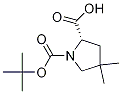 (S)-1-(tert-Butoxycarbonyl)-4,4-diMethylpyrrolidine-2-carboxylic acid Struktur