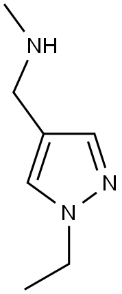 N-[(1-ethyl-1H-pyrazol-4-yl)methyl]-N-methylamine Struktur