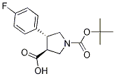 (3S,4R)-1-(tert-butoxycarbonyl)-4-(4-fluorophenyl)pyrrolidine-3-carboxylic acid Struktur