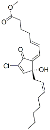 (5E,7Z,14Z)-10-Chloro-12-hydroxy-9-oxoprosta-5,7,10,14-tetren-1-oic acid methyl ester Struktur