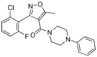 Methanone, [3-(2-chloro-6-fluorophenyl)-5-methyl-4-isoxazolyl](4-phenyl-1-piperazinyl)- Struktur