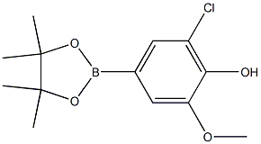 3-Chloro-4-hydroxy-5-Methoxyphenylboronic acid, pinacol ester Struktur