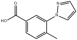 4-methyl-3-(1H-pyrazol-1-yl)benzoic acid Struktur