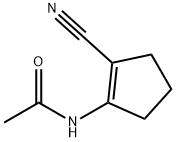 N-(2-Cyano-1-cyclopenten-1-yl)-acetamide Struktur