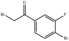 2-bromo-1-(4-bromo-3-fluorophenyl)ethanone Struktur