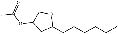 3-Furanol, 5-hexyltetrahydro-, acetate Struktur