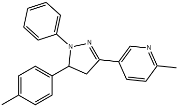 3-(6-Methyl-3-pyridyl)-1-phenyl-5-(p-tolyl)-2-pyrazoline Struktur