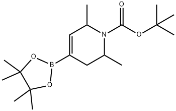 2,6-Dimethyl-4-(4,4,5,5-tetramethy
l-[1,3,2]dioxaborolan-2-yl)-3,6
-dihydro-2H-pyridine-1-
carboxylicacid tert-butyl ester Structure