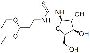 1-(3,3-diethoxypropyl)-3-[(2R,3R,4R,5R)-3,4-dihydroxy-5-(hydroxymethyl )oxolan-2-yl]thiourea Struktur