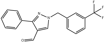 3-PHENYL-1-[3-(TRIFLUOROMETHYL)BENZYL]-1H-PYRAZOLE-4-CARBALDEHYDE Struktur