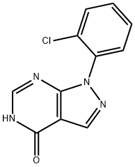 1-(2-Chlorophenyl)-1,5-dihydro-4H-pyrazolo[3,4-d]pyrimidin-4-one Struktur