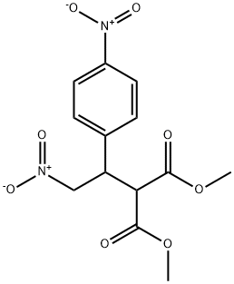 PROPANEDIOIC ACID, 2-[2-NITRO-1-(4-NITROPHENYL)ETHYL]-, 1,3-DIMETHYL ESTER Struktur