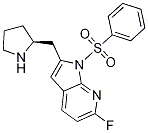 1H-PYRROLO[2,3-B]PYRIDINE, 6-FLUORO-1-(PHENYLSULFONYL)-2-[(2S)-2-PYRROLIDINYLMETHYL]- Struktur