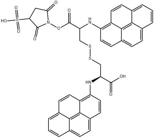 Dipyrenylcystine N-hydroxysulfosuccinimidyl monoester Struktur