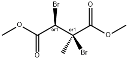 Butanedioic acid, 2,3-dibromo-2-methyl-, dimethyl ester, (R*,R*)- (9CI) Struktur