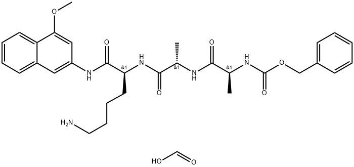 N-CBZ-ALA-ALA-LYS 4-METHOXY-B-*NAPHTHYLAMIDE FORMATE Struktur