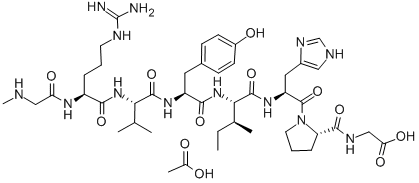 SAR-ARG-VAL-TYR-ILE-HIS-PRO-GLY ACETATE SALT Struktur