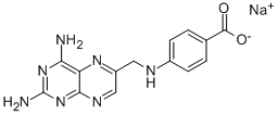 4-(N-[2,4-DIAMINO-6-PTERIDINYLMETHYL]-AMINO)BENZOIC ACID SODIUM SALT Struktur