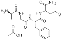 D-ALA-GLY-PHE-MET-NH2 ACETATE SALT Struktur