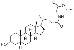 3ALPHA-HYDROXY-5BETA-CHOLAN-24-OIC ACID N-[CARBOXYMETHYL]AMIDE ETHYL ESTER Struktur