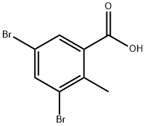 2-METHYL-3,5-DIBROMOBENZOIC ACID Struktur