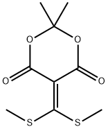 5-[BIS(METHYLSULFANYL)METHYLENE]-2,2-DIMETHYL-1,3-DIOXANE-4,6-DIONE Struktur