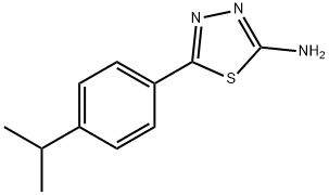 2-氨基-5-(4-異丙基苯基)-1,3,4-噻二唑, 100987-89-1, 結構式