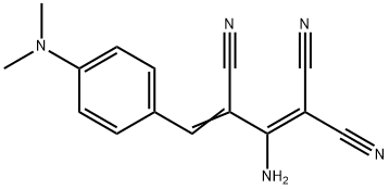 1,3-BUTADIENE-1,1,3-TRICARBONITRILE, 2-AMINO-4-(p-(DIMETHYLAMINO)PHENY L)- Struktur