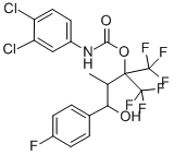 1,3-Butanediol, 1-(p-fluorophenyl)-2-methyl-4,4,4-trifluoro-3-(trifluo romethyl)-, 3,4-dichlorocarbanilate Struktur