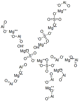 decamagnesium hydroxide bis(sulphate) pentaaluminate Struktur