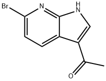 Ethanone, 1-(6-broMo-1H-pyrrolo[2,3-b]pyridin-3-yl)- Struktur