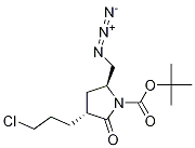 1-Pyrrolidinecarboxylic acid, 5-(azidoMethyl)-3-(3-chloropropyl)-2-oxo-, 1,1-diMethylethyl ester, (3R,5S) Struktur