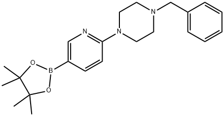 6-(4-Benzyl-1-piperazino)pyridine-3-boronic acid pinacol ester, 95% Struktur