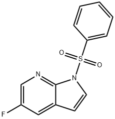 1H-Pyrrolo[2,3-b]pyridine, 5-fluoro-1-(phenylsulfonyl)- Struktur