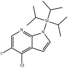 4-CHLORO-5-IODO-1-(TRIISOPROPYLSILYL)-1H-PYRROLO[2,3-B]PYRIDINE Struktur