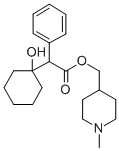 (1-Methyl-4-piperidyl)methyl(1-hydroxycyclohexyl)phenylacetate Struktur